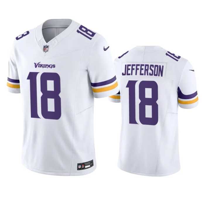 Men & Women & Youth Minnesota Vikings #18 Justin Jefferson White 2023 F.U.S.E. Vapor Untouchable Stitched Jersey->new orleans saints->NFL Jersey